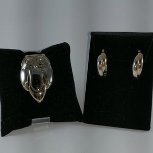 🇨🇦 Late 90s Liz Claiborne Brooch & Earrings Set